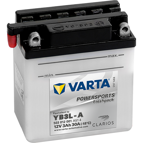 Купить Varta Powersports Freshpack 3Ач 30А (YB3L-A, CB3L-A)